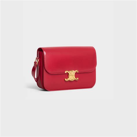 celine red handbag|Celine triomphe bag price.